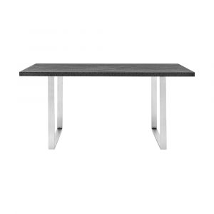 Armen Living - Fenton Dining Table with Charcoal Top and Brushed Stainless Steel Base - LCFEDIBSCH