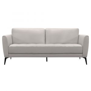 Armen Living - Hope Contemporary Sofa in Genuine Dove Gray Leather with Black Metal Legs - LCHP3GR