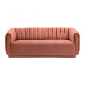 Armen Living - Kinsley Blush Modern Velvet Sofa  - LCKN3BLUSH
