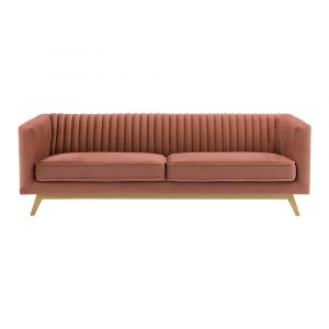 Armen Living - Liv Modern Blush Velvet Sofa - LCLV3BLUSH