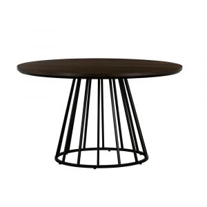 Armen Living - Motion Oak and Metal Round Dining Table - LCMTDIOA