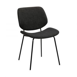 Armen Living - Quest Charcoal Modern Dining Accent Chair - LCQUSIBLCH