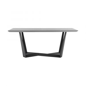 Armen Living - Radford Light Gray Rectangular Dining Table with Black Finish - LCRFDIGR
