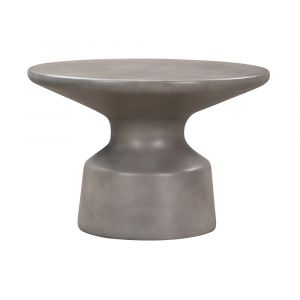 Armen Living - Sephie Round Pedastal Coffee Table in Grey Concrete - LCSFCOCCGR