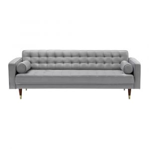 Armen Living - Somerset Gray Velvet Mid Century Modern Sofa - LCSM3GREY