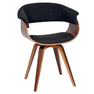 Armen Living - Summer Modern Chair In Charcoal Fabric and Walnut Wood - LCSUCHWACH