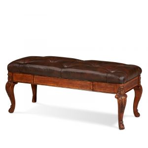 A.R.T. Furniture - Old World - Leather Storage Bench In Pine Medium Cherry Finish - 143149-2606