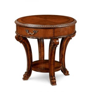 A.R.T. Furniture - Old World - Round End Table In Pine Medium Cherry Finish - 143303-2606