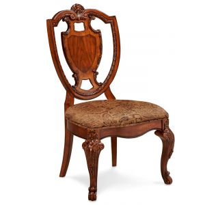 A.R.T. Furniture - Old World Shield Back Side Chair With Fabric Seat In Pine Medium Cherry Finish (Set of 2) - 143202-2606