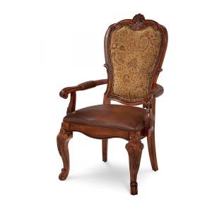 A.R.T. Furniture - Old World Upholstered Back Arm Chair In Pine Medium Cherry Finish (Set of 2) - 143207-2606