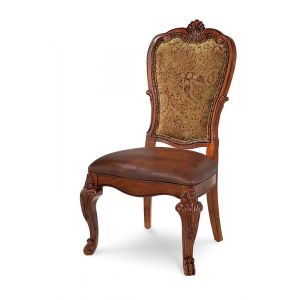 A.R.T. Furniture - Old World Upholstered Back Side Chair In Pine Medium Cherry Finish - (Set of 2) - 143206-2606