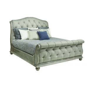 A.R.T. Furniture - Summer Creek Shoals California King Upholstered Tufted Sleigh Bed in Scrubbed Oak - 251127-1303