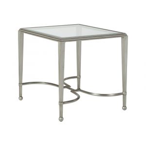 Artistica Home - Metal Designs Sangiovese Rectangular End Table - Silver Leaf Finish - 01-2011-959-47