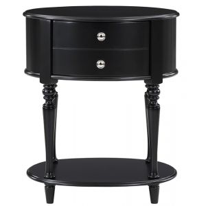 Avalon Furniture -  Black Oval Nightstand - B00900-N-BLK