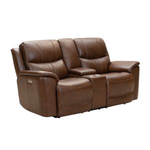 BarcaLounger - Kaden Power Reclining Console Loveseat With Power Head Rests And Lumbar In Jarod Brown - 24PHL3665372486