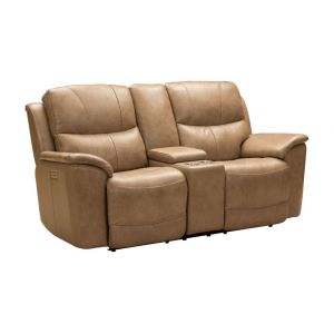 BarcaLounger - Kaden Power Reclining Console Loveseat With Power Head Rests And Lumbar In Elliott Taupe - 24PHL3665372282