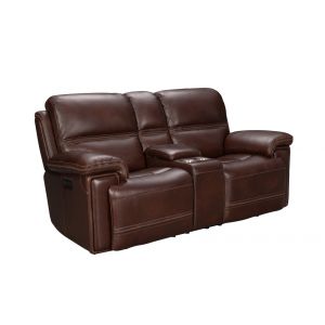 BarcaLounger - Sedrick Power Reclining Console Loveseat With Power Head Rests In El Paso Walnut - 24PH3664372388