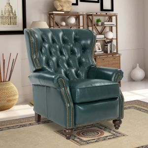 BarcaLounger - Writer's Chair Push Thru The Arm Recliner Highland Emerald - 71226571628