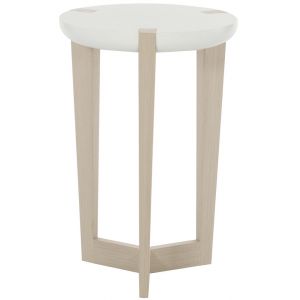 Bernhardt - Axiom Round Chairside Table With Maple Veneer Top - 381122