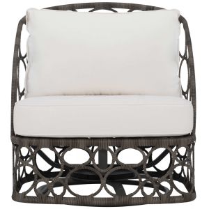 Bernhardt - Exteriors Bali Swivel Chair - Peppercorn - OP212SB