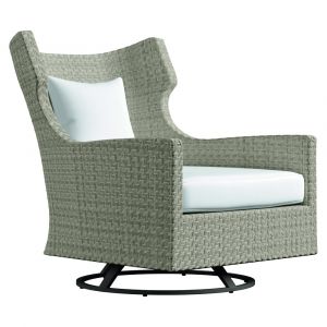 Bernhardt - Exteriors Captiva Swivel Chair - Pewter Gray - OP112SB