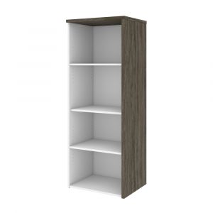 Bestar - Gemma 24W Bookcase in Walnut Grey & White - 107700-000035