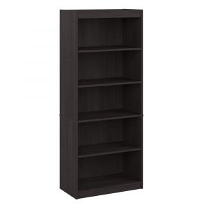 Bestar - Logan 30W 5 Shelf Bookcase in Charcoal Maple - 146700-000140