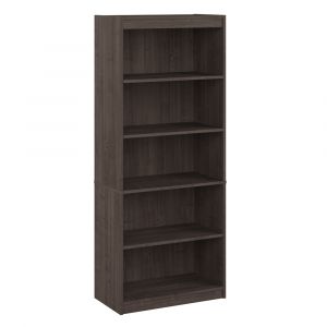 Bestar - Logan 30W 5 Shelf Bookcase in Medium Gray Maple - 146700-000141
