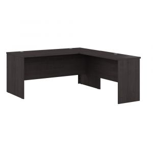 Bestar - Logan 65W L Shaped Desk in Charcoal Maple - 146855-000140