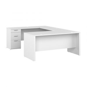 Bestar - Logan 65W U Shaped Desk in Pure White - 146856-000072