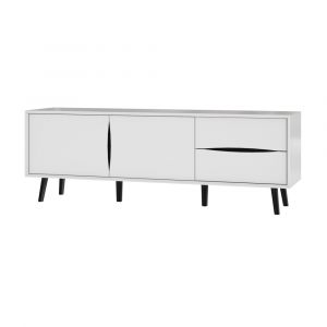 Bestar - Maia 63W Tv Stand For 50 Inch Tv in White - 102201-000001