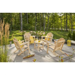 Bestar - Outdoor Cedar White Cedar 4 Chairs and Coffee Table Set in Natural Cedar - MR-854