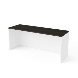 Bestar - Pro-Concept Plus 72W Narrow Desk Shell in White & Deep Grey - 110611-1117