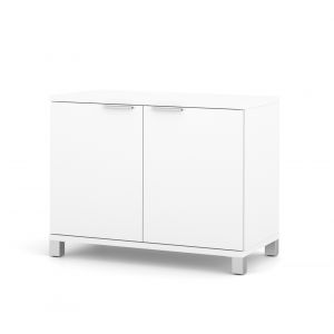 Bestar - Pro-Linea 36W Low Storage Cabinet in White - 120879-17