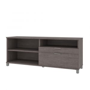 Bestar - Pro-Linea 72W Credenza with 2 Drawers in Bark Grey - 120610-1147