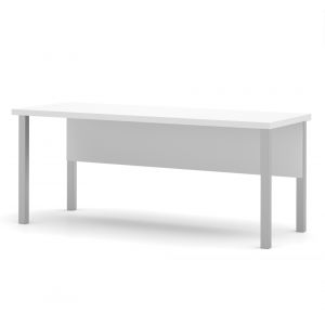 Bestar - Pro-Linea 72W Table Desk with Square Metal Legs in White - 120401-17