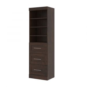 Bestar - Pur 25W Storage Unit with 3 Drawers in Chocolate - 26871-69