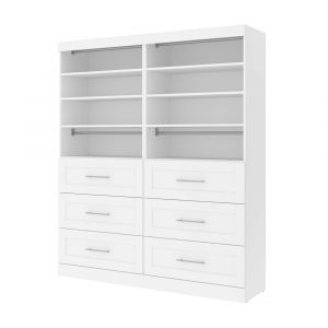 Bestar - Pur 72W Closet Organizer with Drawers in White - 26856-17