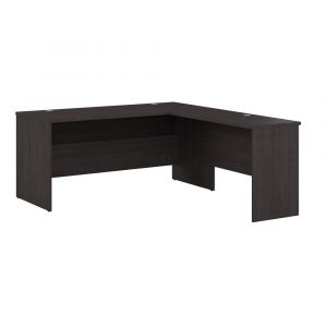 Bestar - Ridgeley 65W L Shaped Desk in Charcoal Maple - 152855-000140