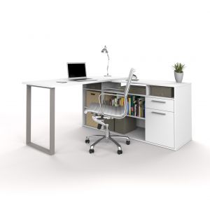 Bestar - Solay 60W L-Shaped Desk in White - 29420-17