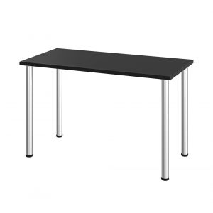 Bestar - Universel 48W Table Desk with Round Metal Legs in Black - 65852-18