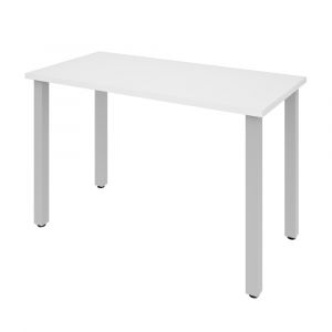 Bestar - Universel 48W Table Desk with Square Metal Legs in White - 65855-17