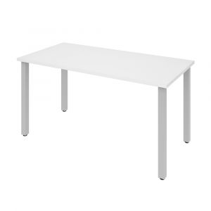 Bestar - Universel 60W Table Desk with Square Metal Legs in White - 65865-17