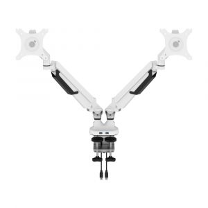 Bestar - Universel Dual Monitor Arm For 32-Inch Monitors in White - AK-MA32D-17