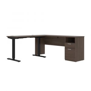 Bestar - Upstand 72W L-Shaped Electric Standing Desk in Antigua - 175852-000052