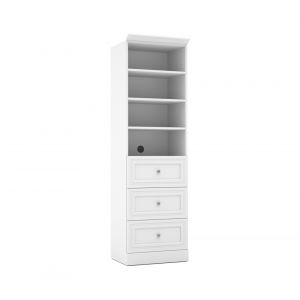 Bestar - Versatile 25W Shelving Unit with 3 Drawers in White - 40871-17