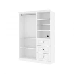 Bestar - Versatile 61” Closet Organizer with Drawers in White - 40870-17