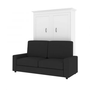 Bestar - Versatile Full Murphy Bed with Sofa (73W) in White - 40720-000017