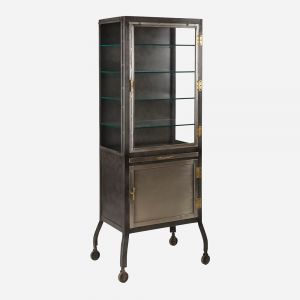 BOBO Intriguing Objects by Hooker Furniture - Aged Iron Vitrine Cabinet - BI-4018-0018