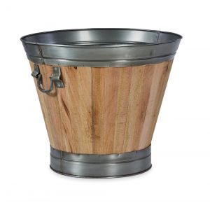 BOBO Intriguing Objects by Hooker Furniture - Arbor Round Wood Bucket w/ Iron Handles - BI-6054-0003